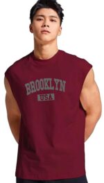 JUARI BE A GENTLEMAN Men's Sleeveless Tank Top – Premium Cotton Blend Muscle Fit Gym Vest | Casual Summer Workout Shirt | Breathable & Lightweight Fitness Wear for Bodybuilding, Running & Daily Use