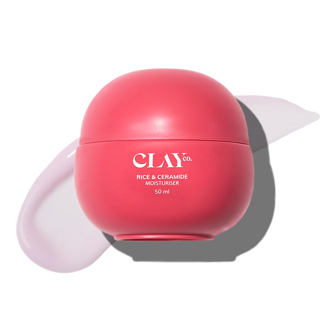clay Clayco Rice & Ceramide Moisturizer | Intense Hydration & Skin Barrier Repair | With Rice Extract, Multi-Ceramide Complex, Hyaluronic Acid, Vitamin B12, Aloe & Ginseng | Lightweight, Fast Absorbing & Brightening Face Cream for All Skin Types | 50ml - Image 1