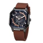 Daniel Hechter Paris Rivoli Collection Modern Analog Watch for Men with Octagon Dial and Silicon Band-DHM1003