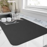 Dish Drying Mat Large – Water Absorbing Mat for Kitchen, Kitchen Drying Mat for Wet Utensils, Drying Mat for Kitchen Utensils (40 x 60 Cm)