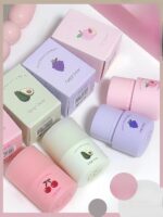 Gege Bear 4 Shade Lip Balm for Women | Baby Pink to Grape Tint | 4 Natural Fruit Shades in One | Chemical-Free with Soft Finish | Lip Care with Color Changing Effect (02# Cherry, 13g)