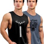 AUSK Men Vest || Gym Tshirt for Men || Karma Printed Sleeveless Regular Fit T Shirt for Mens