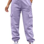 JUNEBERRY® 100% Pure Cotton Regular Fit Mid Rise Cargos with Pocket for Women & Girls