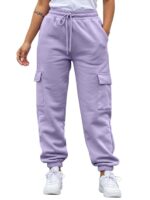 JUNEBERRY® 100% Pure Cotton Regular Fit Mid Rise Cargos with Pocket for Women & Girls