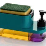 Leawall 3-in-1 Soap Dispenser with Sponge Holder – Bathroom Liquid Soap Pump for Kitchen Sink handwash Dispenser Bottle soap Dispenser for wash Basin Kitchen Accessories Items for Home (Multicolor)
