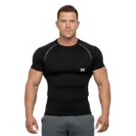 NINQ Half Sleeve Compression T-Shirt - Men's Athletic & Sports Tights for Fitness