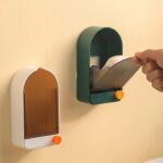 Pack of 2 Premium Plastic Creative Wall Mounted Bathroom Soap Box Holder Soap Dish with Drainage Box Soap Box with Lid Single