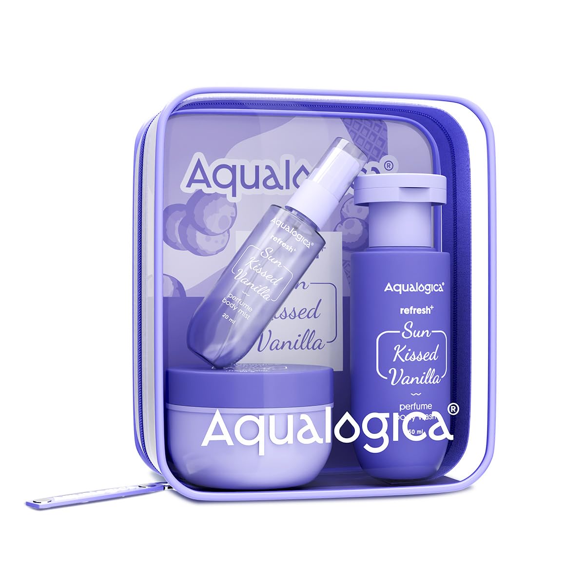 qqq Aqualogica Refresh+ Vanilla Body Care Gift Set for Women | Perfume Body Wash, Mist & Moisturizer | Perfect Valentine’s, Birthday & Anniversary Gift - Image 1