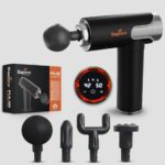 Massager Gun for Pain Relief, Deep Tissue Percussion Massage, Full Body Sports Massager, 99 Speed Settings & 3 modes, Digital Display, Multiple Attachments Muscle Recovery, Type-C charging