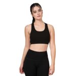 CHKOKKO Women's Blended Padded Non-Wired Sports Bra