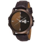 SWISSTONE Analog Men's Leather Watch (Brown Dial Brown Colored Strap)