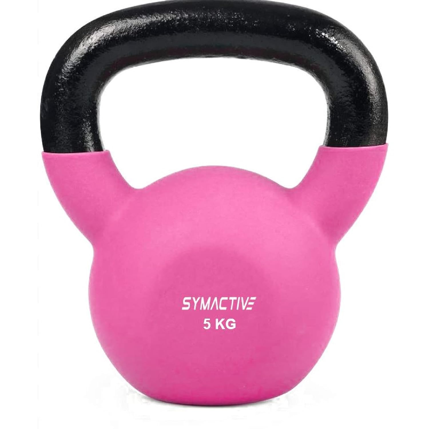 syn Amazon Brand - Symactive Neoprene Coated Kettlebell (Black,Pink) - Image 1