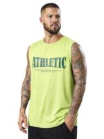 CHKOKKO Tank Tops Sleeveless T-Shirt for Men Gym Wear Vest Graphic Printed Stylish Round Neck Running Sando for Sports Workout Fitness & Casual or Beach Wear