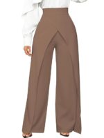 GRECIILOOKS Trousers for Woman | Womens High Rise High Waist Flared Korean Style | Formal Pant for Women Office Wear| Track Pants for Womans Elegant for College & Events (Available in Plus Size)