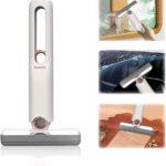 Mini Squeeze Brush with Sponges Portable Self Squeeze Strong Absorbent Wiper for Kitchen Self Squeezing Wet & Dry Use for Bathroom Wall Glass Car Table Home (White, MINI)