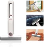 Mini Squeeze Brush with Sponges Portable Self Squeeze Strong Absorbent Wiper for Kitchen Self Squeezing Wet & Dry Use for Bathroom Wall Glass Car Table Home (White, MINI)