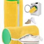 VRPRIME Shoe Washing Machine Bag | Shoe Cleaning and Travel Storage Bags | Reusable Laundry Bag 360° Cleaning for Sneakers, Delicates, Toys | Washer & Dryer Use (Yellow)