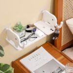 Wall-Mounted Multipurpose Elephant Design Shelf – No-Drill Self-Adhesive Storage Rack for Phone, Keys, Glasses & Decor – Cute Organizer for Bedroom, Entryway or Office (White)