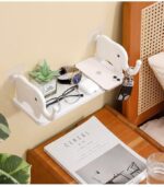 Wall-Mounted Multipurpose Elephant Design Shelf – No-Drill Self-Adhesive Storage Rack for Phone, Keys, Glasses & Decor – Cute Organizer for Bedroom, Entryway or Office (White)