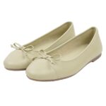 Theater Women Swans Ballerina Flats | Soft Round-Toe Slip-On Bellies with Bow Detail | Lightweight, Stylish & Comfortable Footwear for Office and Casual Outfits