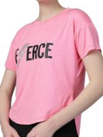 CHKOKKO Womens Stylish Activewear Quick Dry Lightweight Breathable Printed Round Neck Half Sleeve Regular Fit Gym T Shirt for Sports Yoga and Training