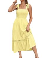 Shreyam Girl's & Women's Solid A-Line Ruched Puff Sleeve Maxi Long Evening One Piece Long Dress for Women Stylish - Image 14