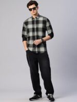 Majestic Man Stylish Slim Fit Cotton Spread Collar Checked Casual Shirt - Image 5
