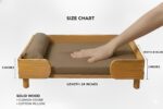 Wooden Small Dog Bed with Cotton Cushion and Mattress | Dog Furniture Wooden Luxury Pet Bed for Small Dogs and Cats | 24×18×6 inch (2×1.5 feet) - Image 5