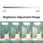 One94Store LED Desk Lamp with Pen & Phone Holder – USB Charging Study Lamp with Touch Sensor, Adjustable Brightness, Eye Protection Light & Foldable Table Lamp for Students, Reading & Office - Image 4