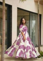 Modestouze Attires Dress for Woman | Western Dress for Women | Stylish Maxi Wear | Long One Piece | Floral Printed Frock for Womens Gown | Maxi Outfit | 3/4 Sleeves Wear for Party, Vacation & Beach - Image 13