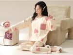Korean Style Women’s Night Suit|| Cute Printed Pajama Set with Half Sleeve Top & Pants|| Soft Cotton Loungewear - Image 4