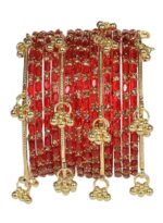 Swara Creations Kashmiri Ghungroo Raindrop Bangles Combo Set | for Women and Girls|Set of 16 Pcs (SKU417) - Image 9