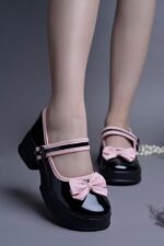 JM LOOKS Women Platform Mary Jane Shoes with Bow Detail for Casual and Cute Styling - Image 2