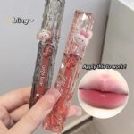 Gege Bear Crystal Diamond Light Mirror Lip Glaze | High Shine Non-Sticky Lip Gloss with Cute Charm Topper | Reddish-Brown Glossy Finish | 6 Romantic Shades - Image 4