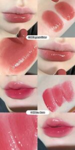 Gege Bear Water Gloss Lipstick | High-Shine Lightweight Liquid Lip Color | 6 Stunning Shades for All Skin Tones | Long-Lasting Moisturizing Glossy Finish | Non-Sticky Lip Tint with Luxurious Packaging | Everyday Wear Makeup Essential (01# Sweet Beans, 3.8g) - Image 4