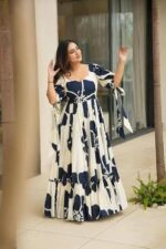 Modestouze Attires Dress for Woman | Western Dress for Women | Stylish Maxi Wear | Long One Piece | Floral Printed Frock for Womens Gown | Maxi Outfit | 3/4 Sleeves Wear for Party, Vacation & Beach - Image 2