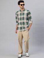 Majestic Man Stylish Slim Fit Cotton Spread Collar Checked Casual Shirt - Image 9