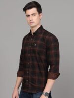 Majestic Man Stylish Slim Fit Cotton Spread Collar Checked Casual Shirt - Image 14