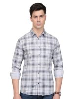 Majestic Man Stylish Slim Fit Cotton Spread Collar Checked Casual Shirt - Image 17