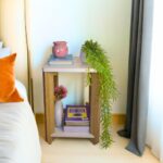 Beautiful Wooden Side Table/End Table/Plant Stand/Tea Table/Stool Living Room Furniture Square Shape (17 Inch Height) (Wooden Light V2) - Image 3