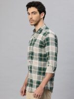 Majestic Man Stylish Slim Fit Cotton Spread Collar Checked Casual Shirt - Image 7
