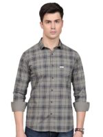Majestic Man Stylish Slim Fit Cotton Spread Collar Checked Casual Shirt - Image 10