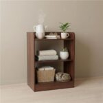 SOMNIA | 3 Shelves Bedside Table (Asian Walnut) | Bed Side Table for Bedroom | End Table/Coffee Table/Home Décor Table/End Table for Living Room - Image 9