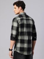 Majestic Man Stylish Slim Fit Cotton Spread Collar Checked Casual Shirt - Image 4