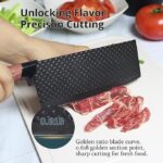 Luxury 6 in 1 Wooden Coating Knife Set Light Wood Grain Handle Anti-Rust Non-Stick Stainless Steel Sharp Edge with 4 Knifes, 1 Stand, 1 Scissor for Hotel, Travel, Meat, Fruits (Khaki) - Image 15