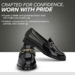 Mens Ascent Formal Shoes |Patent Faux Leather Office Wear Slip-on Shoes | Shinny & Glossy | Buckle Design | Comfortable |Perfect for Formal Wear, Business Casual, and Parties - Image 10