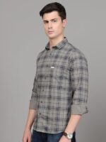 Majestic Man Stylish Slim Fit Cotton Spread Collar Checked Casual Shirt - Image 11