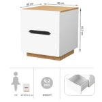 Decor & More Bedside Table with 2 Drawers | Wooden Nightstand for Bedroom with Smooth Sliding Drawers & Open Storage Shelf | Space-Saving Side Table for Living Room | DIY - Image 2