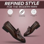 Mens Ascent Formal Shoes |Patent Faux Leather Office Wear Slip-on Shoes | Shinny & Glossy | Buckle Design | Comfortable |Perfect for Formal Wear, Business Casual, and Parties - Image 3