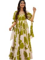 Modestouze Attires Dress for Woman | Western Dress for Women | Stylish Maxi Wear | Long One Piece | Floral Printed Frock for Womens Gown | Maxi Outfit | 3/4 Sleeves Wear for Party, Vacation & Beach - Image 7